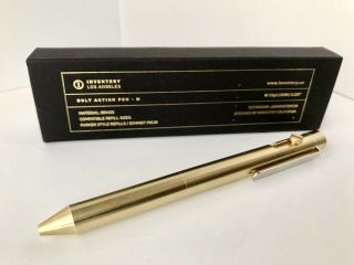 Inventery Brass Bolt Pen Action Pen - Medium