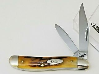 1970 10 Dot Case Xx Usa 5220 Peanut Jack Knife 2 7/8 " Stag Handles
