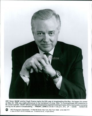 1989 Press Photo Actor Hugh Downs Celebrity Author Game Show Host Star Tv 7x9
