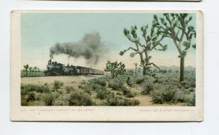 Vintage Postcard The California Limited On The Desert Santa Fe Railroad Udb