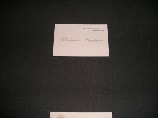 White House Originally Signed White House Card Patricia Nixon