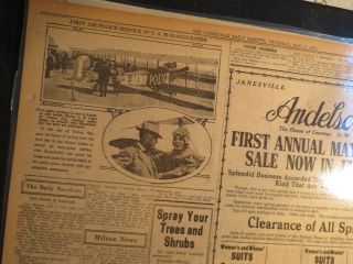 Aviation History Newspaper 1919 1st Air Police Service Inaugurated Venice Ca
