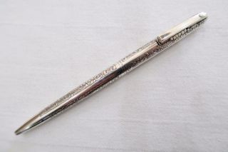 Sterling Silver Sheaffer Ballpoint Pen With Foliage Decoration,  Hall Marked 925