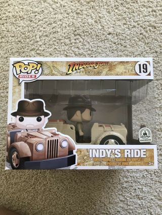 Funko Pop Rides Indiana Jones Adventure 19 Indy’s Ride Disney Parks Exclusive