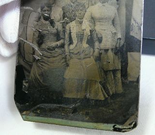 African American Women Antique Tintype Group Photo Black Americana Vintage 6