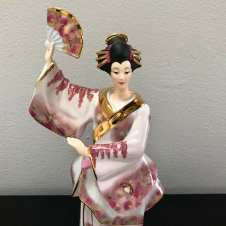 Bradford Exchange Reflections of Love Silken Whispers Geisha Girl Figurine MIP 3