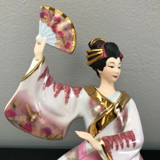Bradford Exchange Reflections of Love Silken Whispers Geisha Girl Figurine MIP 5