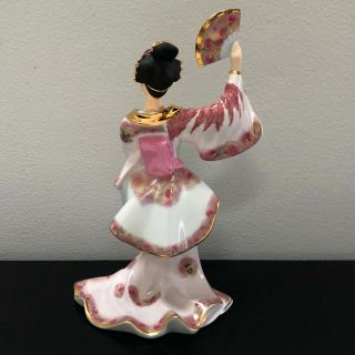 Bradford Exchange Reflections of Love Silken Whispers Geisha Girl Figurine MIP 7