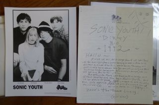 Sonic Youth - 1992 Dirty Dgc Press Promo Photo By Enrique Badulescu