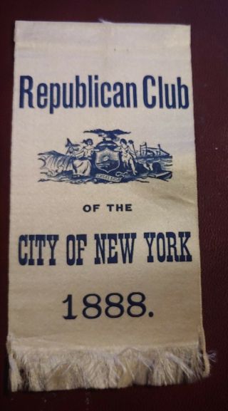 Republican Club Of The City Of York 1888