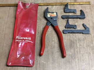 Rare Vintage Plierench Set With Case All Nos 1940s - 50s