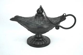 Aladdin Genie Lamp Vintage Style Decor Candle Holder Cast Iron Metal