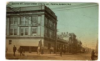 Perth Amboy Nj - Smith Street West From State Street - Postcard
