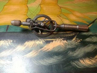 Antique Vintage Goodell - Pratt Company Hand Drill,  Wood Knob 2