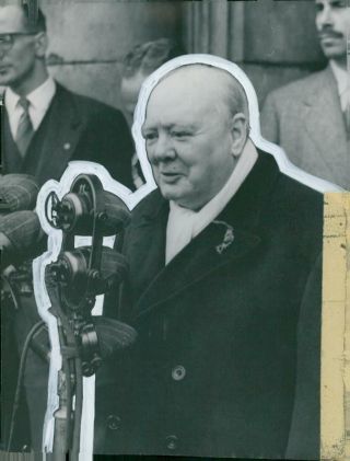 Winston Churchill Under The English Election - Vintage Photo