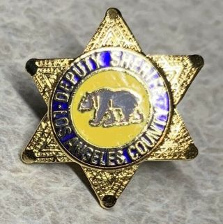 Deputy Sheriff La County Star Badge Lapel Hat Pin Laso Police
