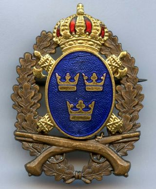 Sweden Obsolete Police Pistol Shooting 3 Cl Badge Grade