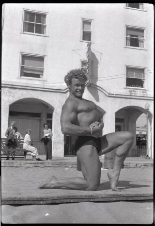 Vintage 1950s Bodybuilding Santa Monica California Negative 13