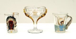 1903,  1904,  1910 Pittsburgh Shriners Syrian Temple Glasses Indian Gators Boat