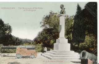 Gibraltar Postcard - The Monument Of The Duke Of Wellington - Ref 4028a
