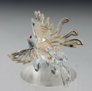 Retired Signed Swarovski Austrian Crystal Lion Fish 7644 Art Glass Figurine SMS 2