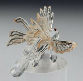 Retired Signed Swarovski Austrian Crystal Lion Fish 7644 Art Glass Figurine SMS 3