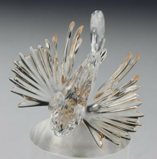 Retired Signed Swarovski Austrian Crystal Lion Fish 7644 Art Glass Figurine SMS 4
