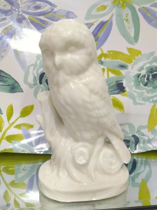 Vintage I Rice Company Made In Japan White Owl Lamp Oil Warmer