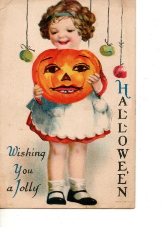 Postcard Jolly Halloween Jack O 