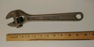 Craftsman 12 " Adjustable Wrench 9 - 44605 - Made In Usa