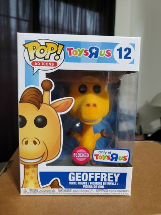 Funko Pop 12 Geoffrey The Giraffe Toys R Us Exclusive Flocked Rare Ad Icons