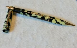Pioneer Combo Fountain Pen & Pencil - Cream & Black - 14k Nib