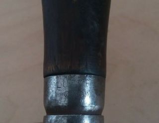 VINTAGE TAP WRENCH GREENFIELD TAP & DIE CO.  & LUTZ FILE CO.  WOOD HANDLE 4