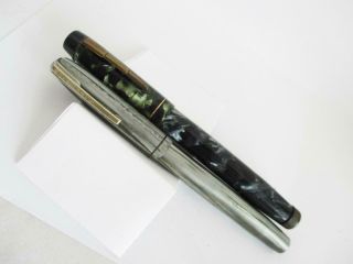 2 Vintage Fountain Pens Waterman & Swan Leverless No 390585 Mabie Todd Gold Nib