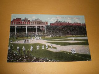Old 1910 View West Side Ball Park Chicago Baseball Postcard Wrigley Field Cubs