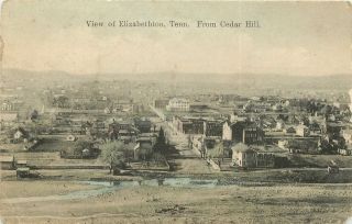 Tennessee,  Tn,  Elizabethton,  View From Cedar Hill 1910 