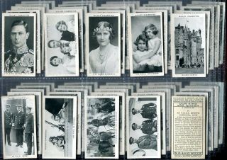 Tobacco Card Set,  Wd & Ho Wills,  Our King & Queen,  George Vi & Elizabeth,  1937