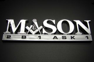 Mason Freemason Emblem Logo Decal Sticker For Cars Or Any Other Multi Purpose