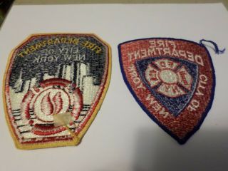 2 different FDNY YORK CITY FIRE DEPARTMENT PATCH Shoulder Uniform 2