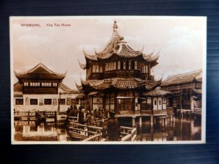 China Postcard Shanghai City Tea House Waf Bp299