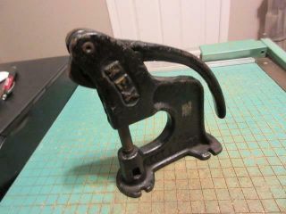 Vintage Rex 27 Riveter Grommet Bench Mount Punch Press Tool Patented Oct 9 1900