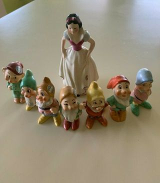 Rare Disney Hummel Snow White & 7 Dwarfs 1950