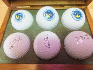 Official George Bush Presidential Seal White House Golf Balls - wood Box set 6 6