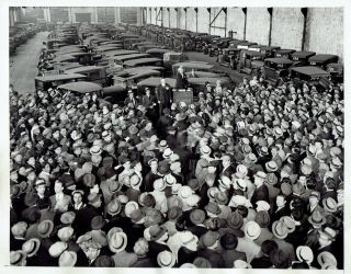 1935 Vintage Photo Confiscated Cars At York City Police Warehouse Brooklyn