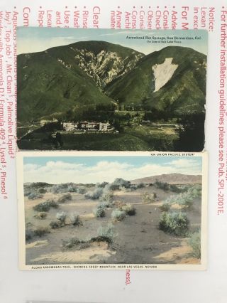 Vintage Arrowhead Trail Highway Post Cards Maps