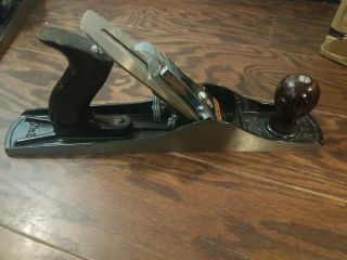 Vintage Stanley Bailey Smooth Bottom Hand Wood Plane No.  5 4