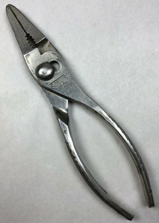 Vintage H.  S.  B.  & Co.  Our Very Best Thin Nose Slip Joint Pliers Usa Tool Rare Tool