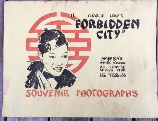 Ww2 Nurse Corp Souvenir Charlie Low’s Forbidden City Club Photo San Francisco