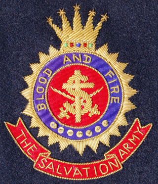 Salvation Army Wire Embroidered Crest
