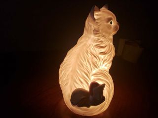 " House Of Lloyd " Cat With Mouse Night Light Table Light Lampe Vintage 1989